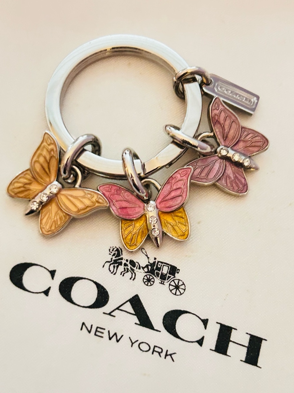 NWOT RARE Coach Y2K Butterfly Keychain/ Bag Charm